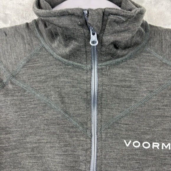 Voormi Womens XS Gray Quarter Zip Wool Blend Long Sleeve Pullover Stretch USA - Picture 6 of 11